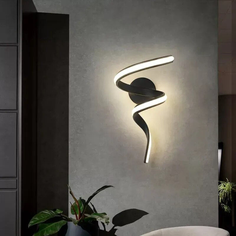 Modern Spiral LED Wall Lamps Minimalist