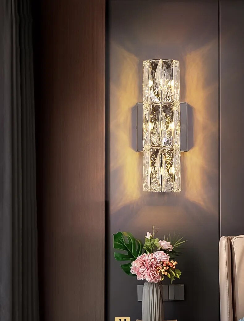 light luxury high-end crystal wall light